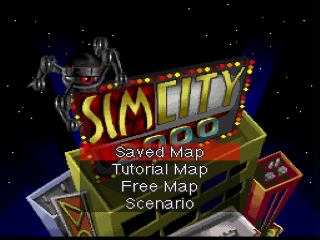 SimCity 2000 title screen for Super Nintendo